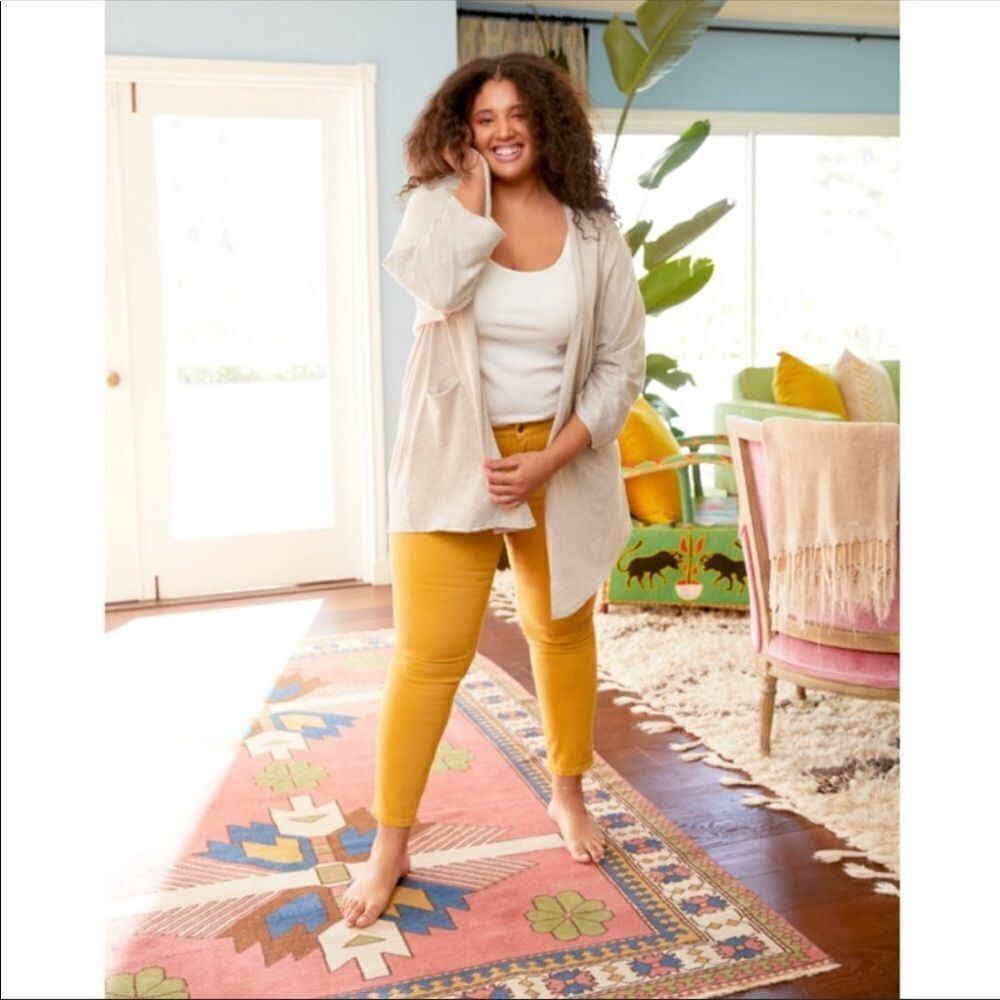 DONNI. S-L One Size Donni. Slouchy Ribbed Cardigan Sweater Duster